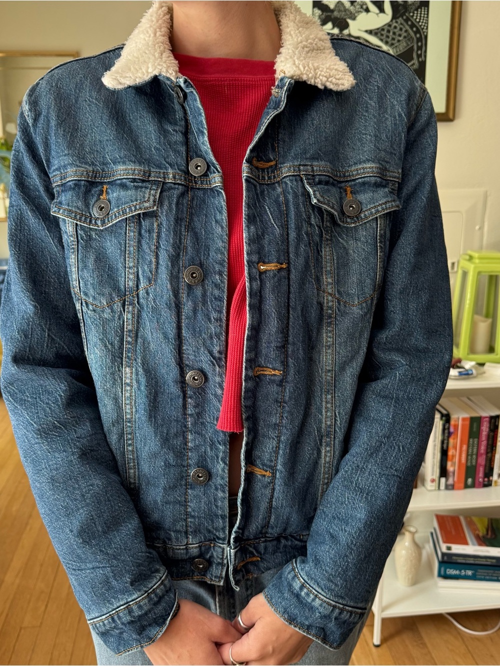 Goodfellow & Co Denim Fleece Lined Jean Jacket